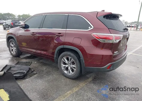 2014 Toyota Highlander Xle V6 z USA, uszkodzony, nr VIN 5TDKKRFH3ES031820